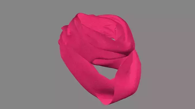 Dress collars scarves and necklaces decorated 3d models