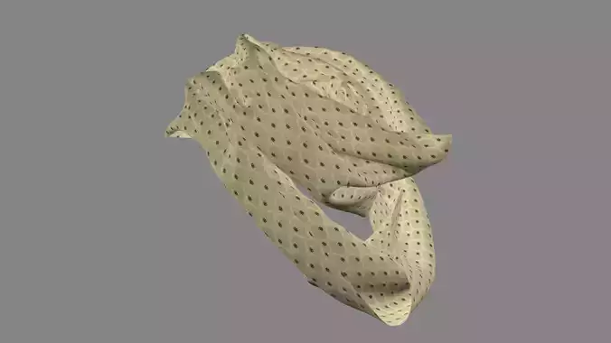Dress collars scarves and necklaces decorated 3d models