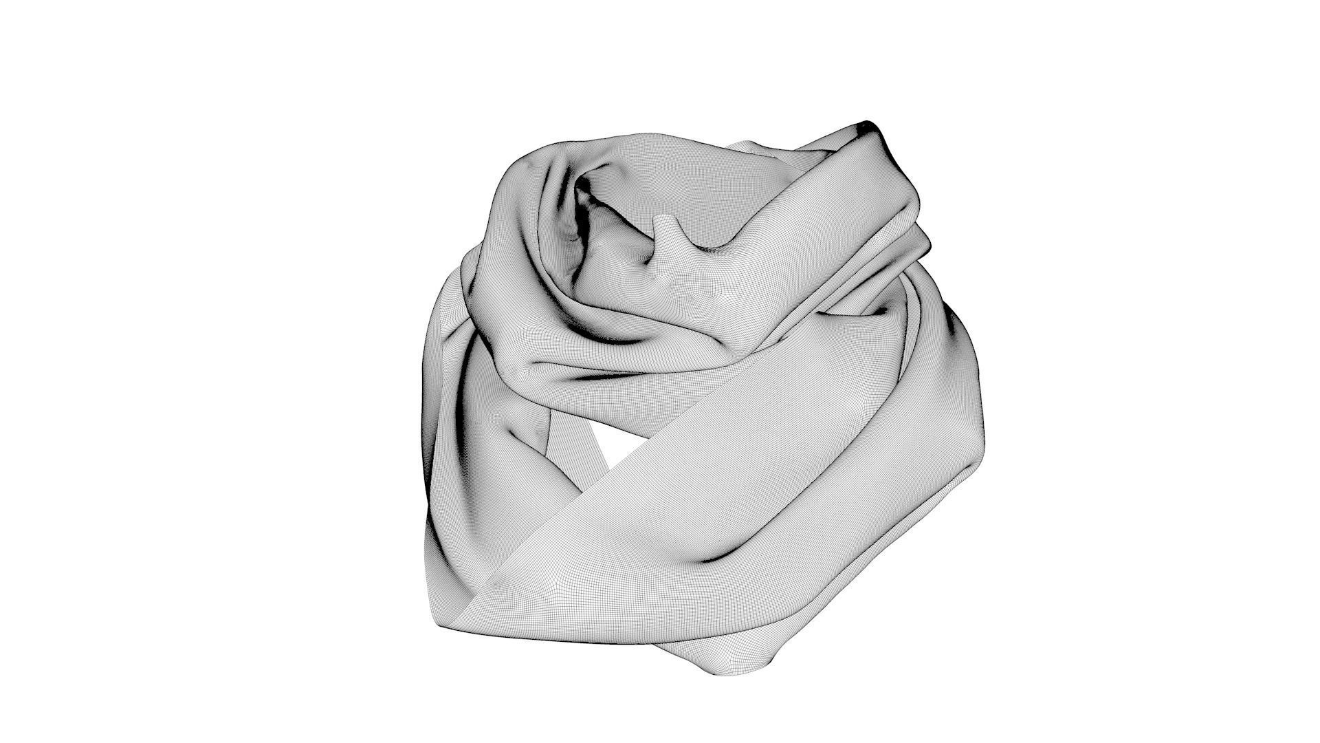 Dress collars scarves and necklaces decorated 3d models 3D model_7