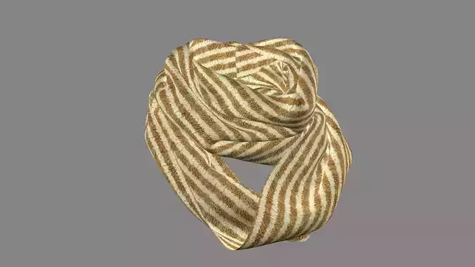 Dress collars scarves and necklaces decorated 3d models