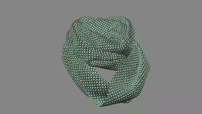 Dress collars scarves and necklaces decorated 3d models