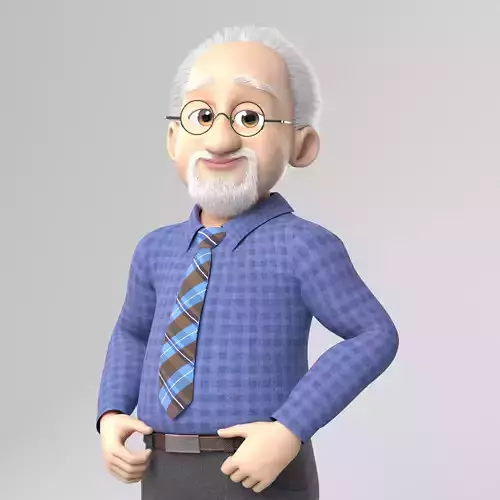 Robert Cartoon man rigged Maya
