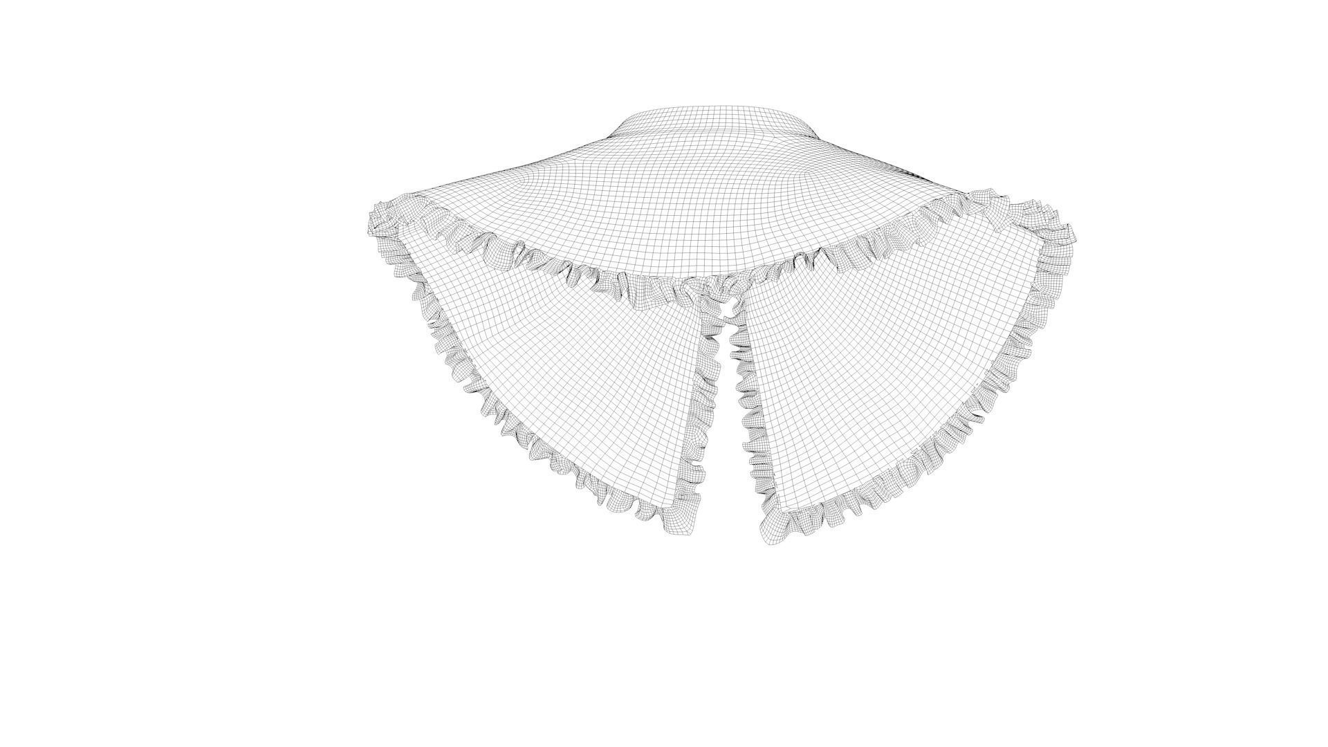 Dress collars scarves and necklaces decorated 3d models 3D model_9