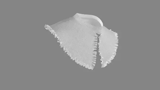 Dress collars scarves and necklaces decorated 3d models