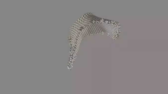 Dress collars scarves and necklaces decorated 3d models