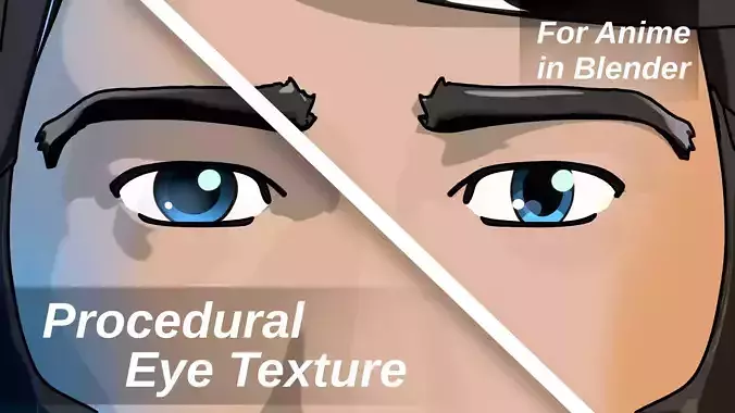 For Anime in Blender - Procedural Eye texture Texture