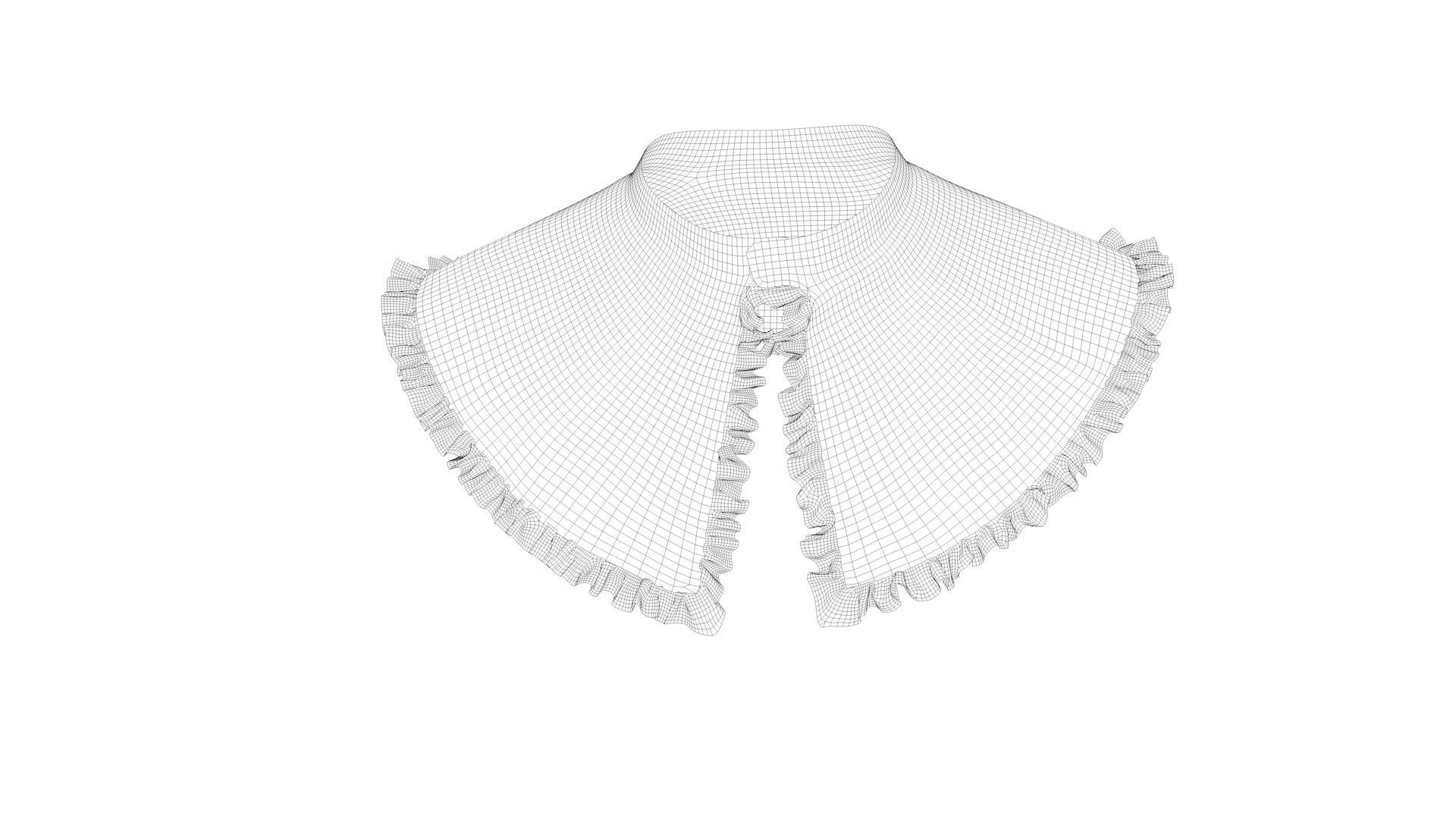 Dress collars scarves and necklaces decorated 3d models 3D model_7