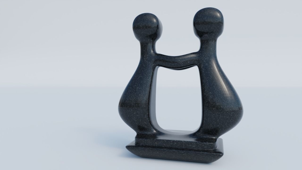 Holding Hands 3D model_1