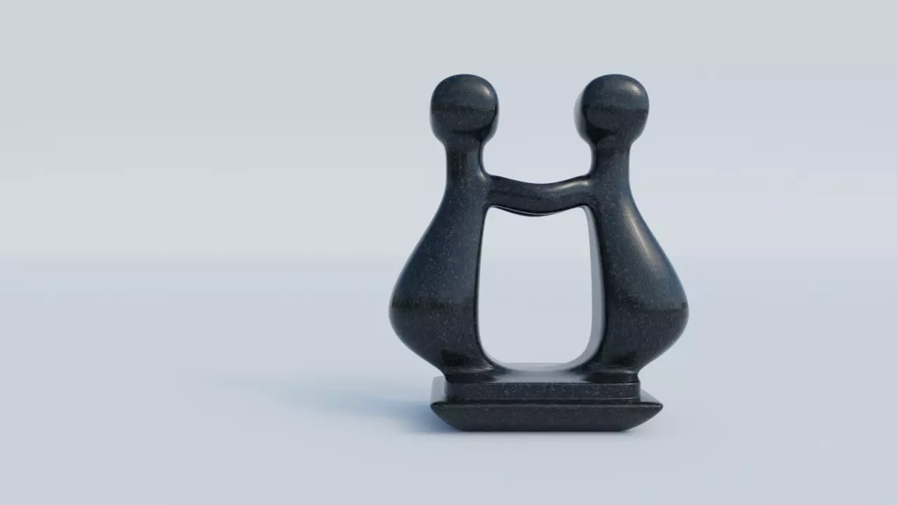 Holding Hands 3D model_0