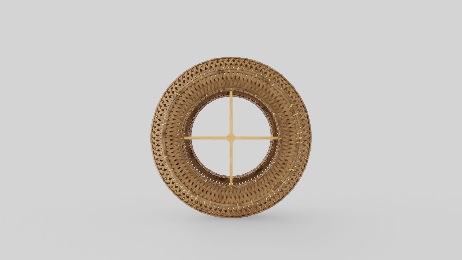 Colonial Bamboo Lamp Low-poly 3D model_2