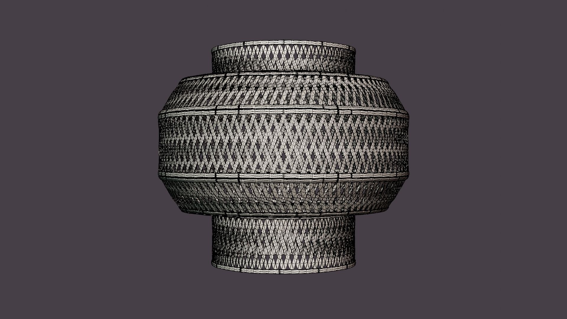 Colonial Bamboo Lamp Low-poly 3D model_3