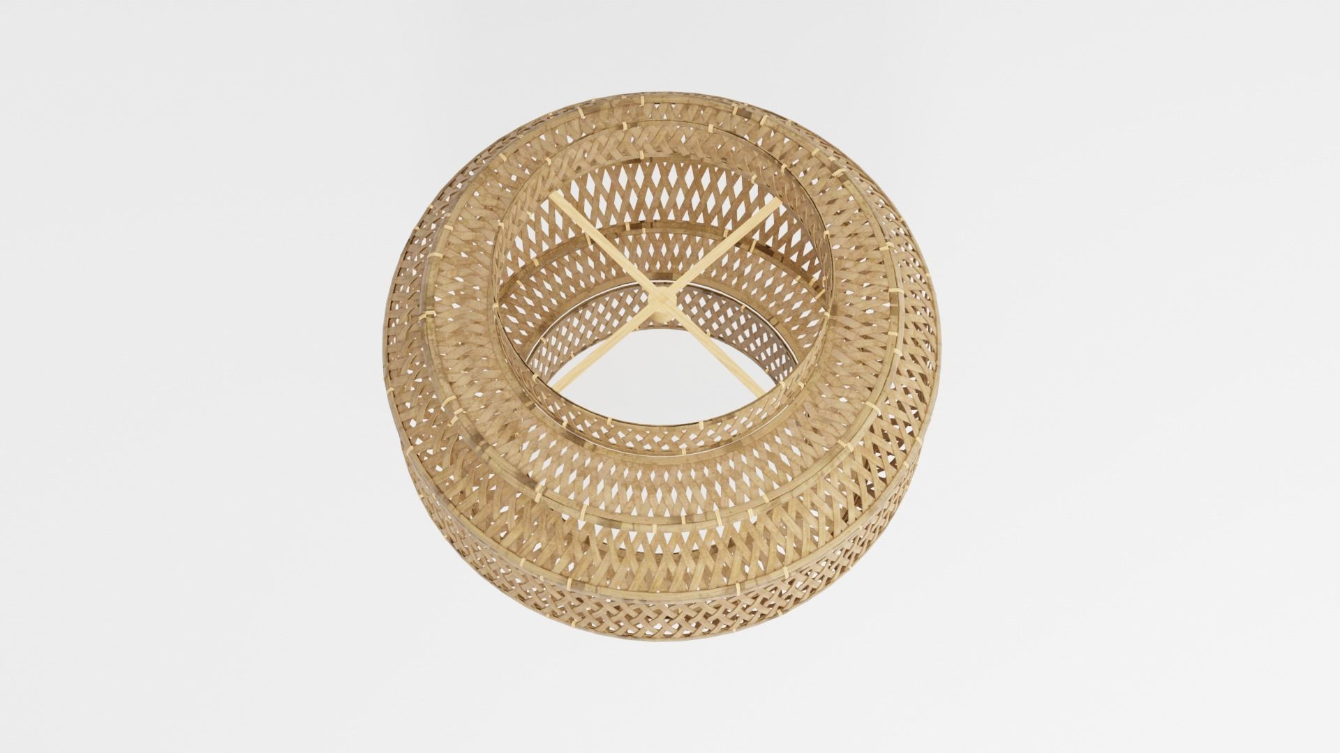 Colonial Bamboo Lamp Low-poly 3D model_1