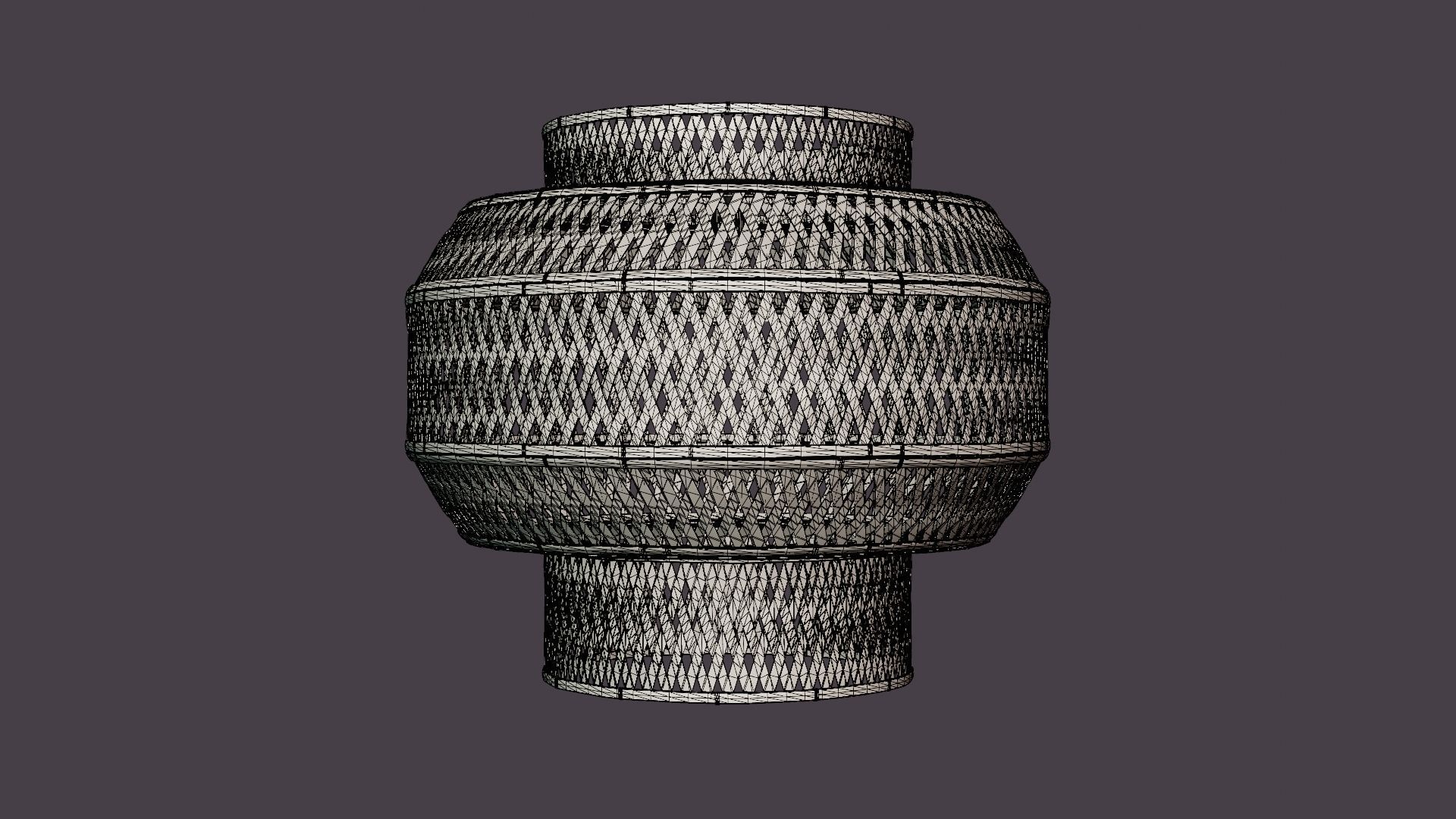 Colonial Bamboo Lamp Low-poly 3D model_5