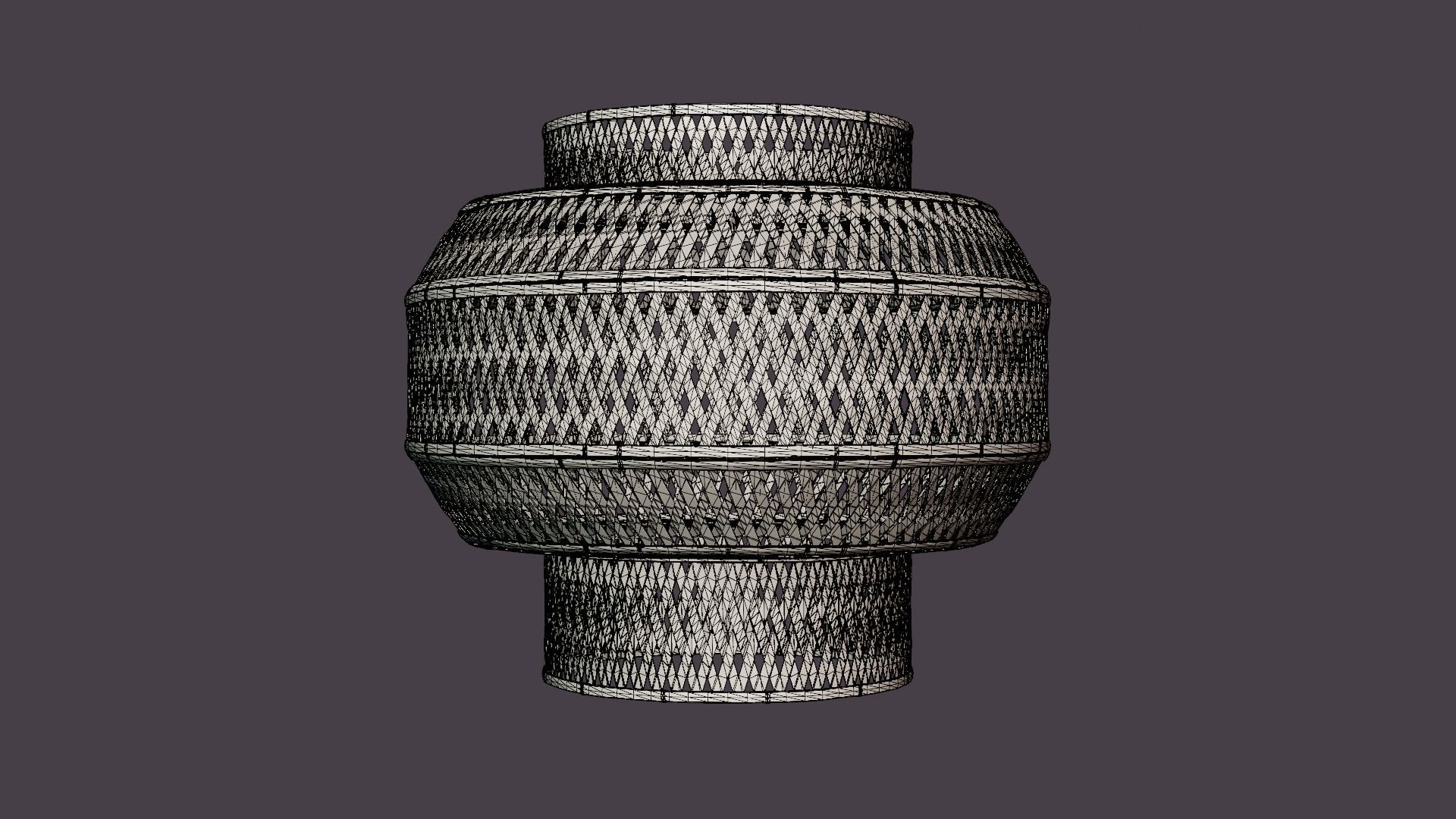 Colonial Bamboo Lamp Low-poly 3D model_4