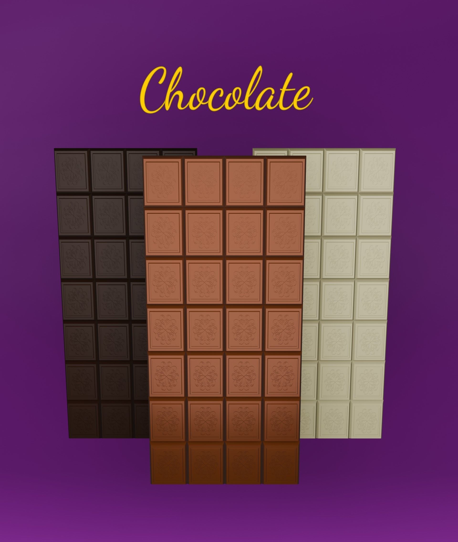 Chocolate Bar Free low-poly 3D model_8