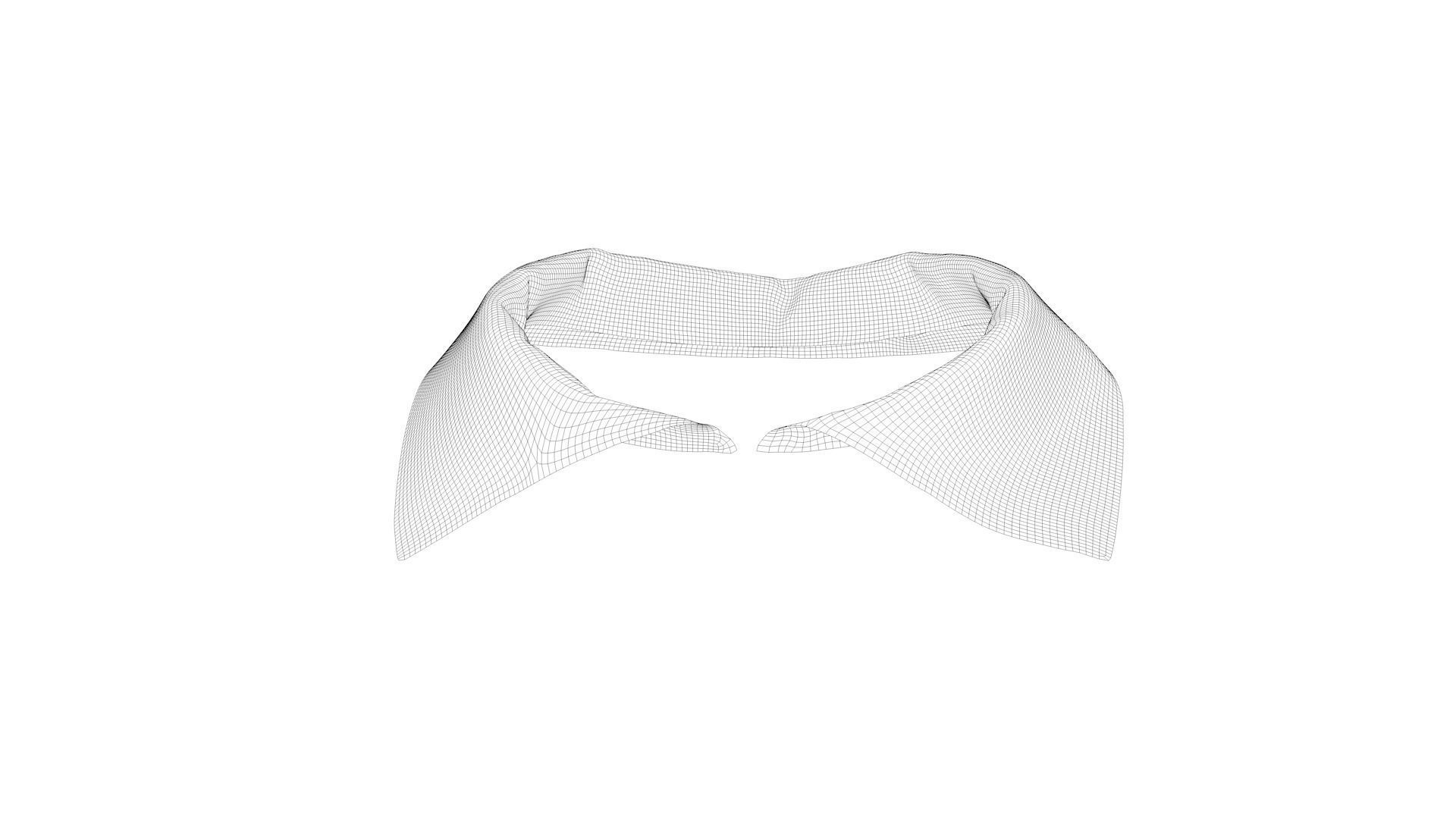 Dress collars scarves and necklaces decorated 3d models 3D model_7