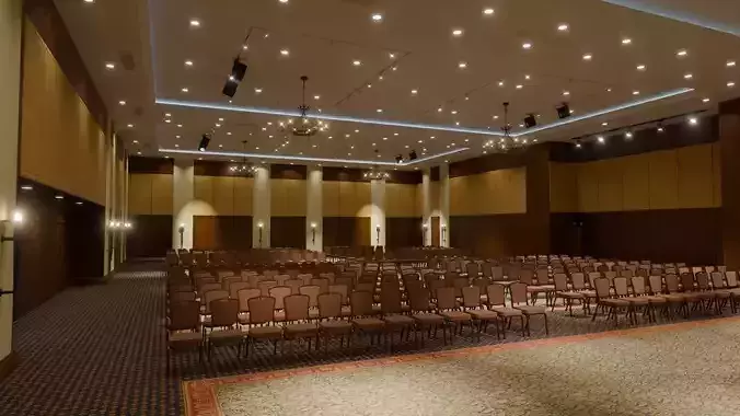 Ballroom Interior Hall 3D model
