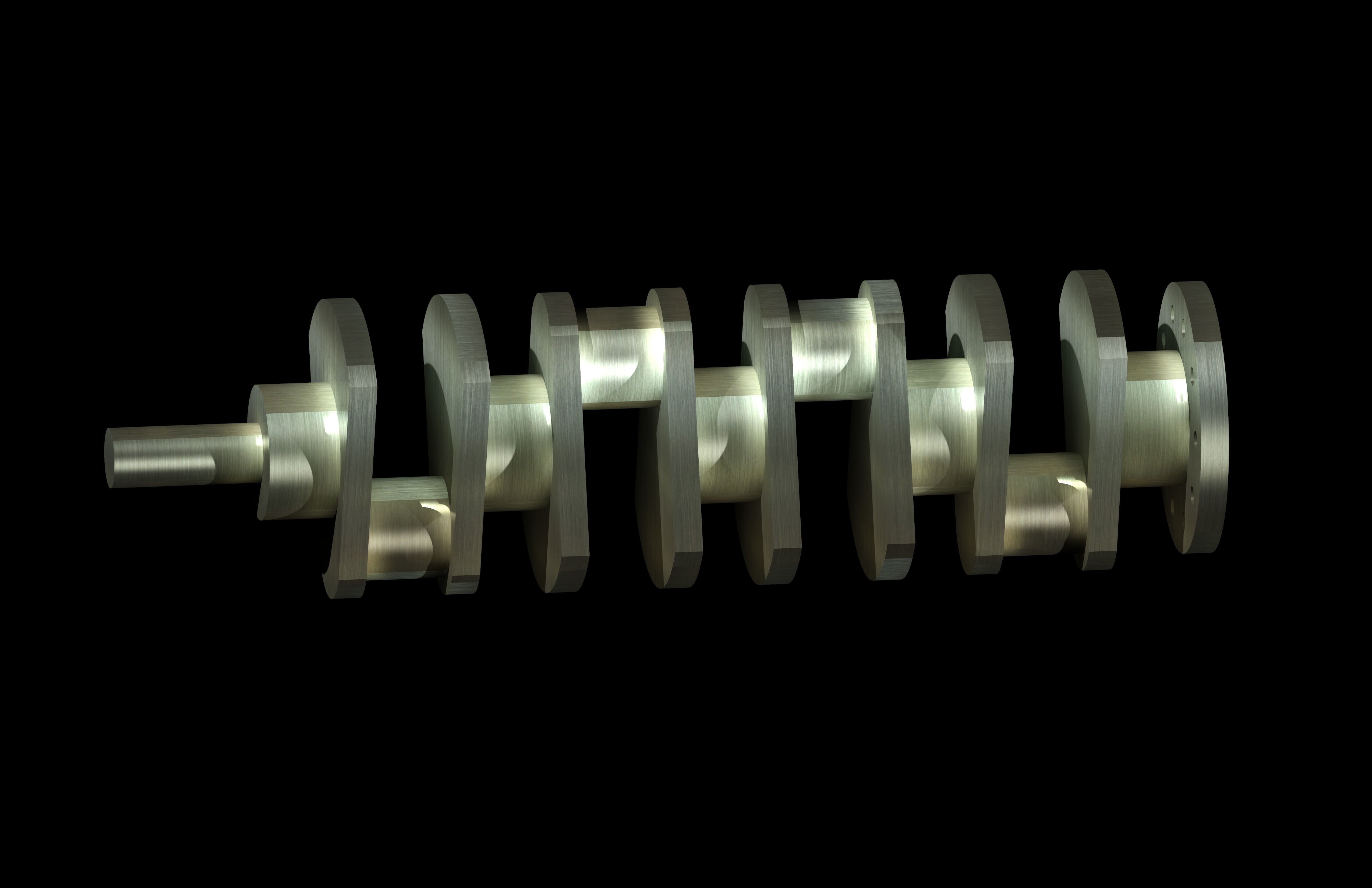 Crankshaft 3D model_2