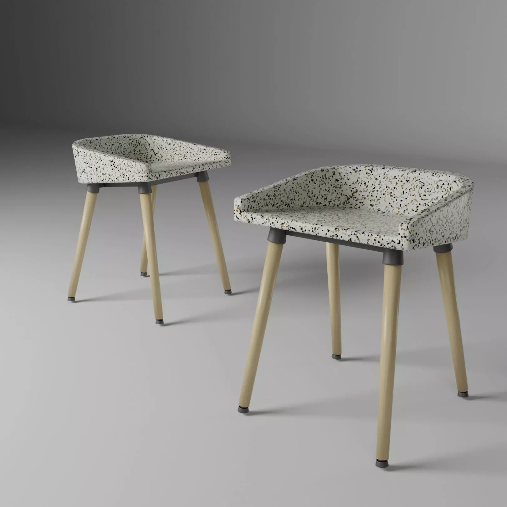 Terrazzo chair by Thamrongchai 3D model 3D model_0