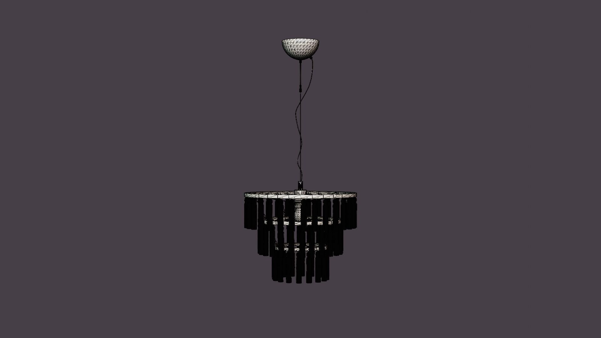 Chloe Ceiling Lamp Antique Low-poly 3D model_5