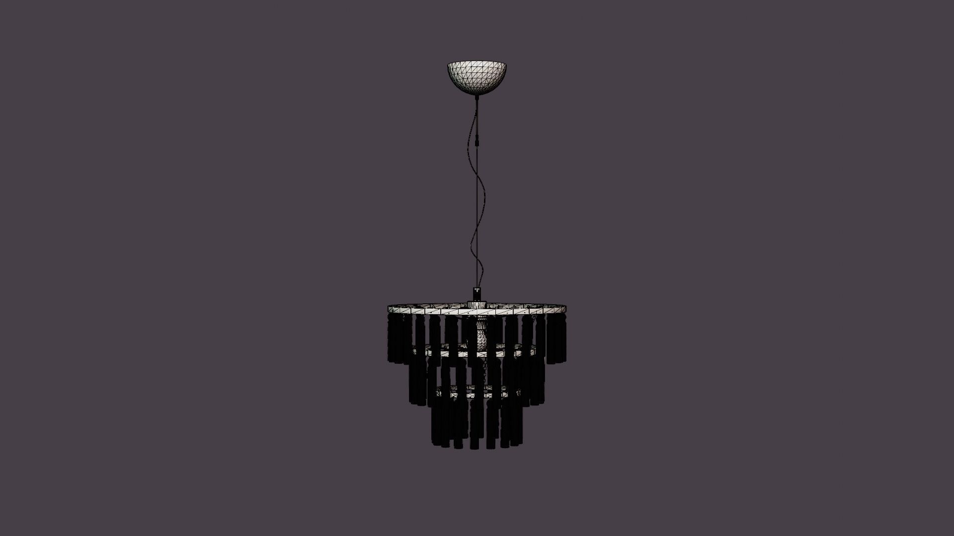 Chloe Ceiling Lamp Antique Low-poly 3D model_7