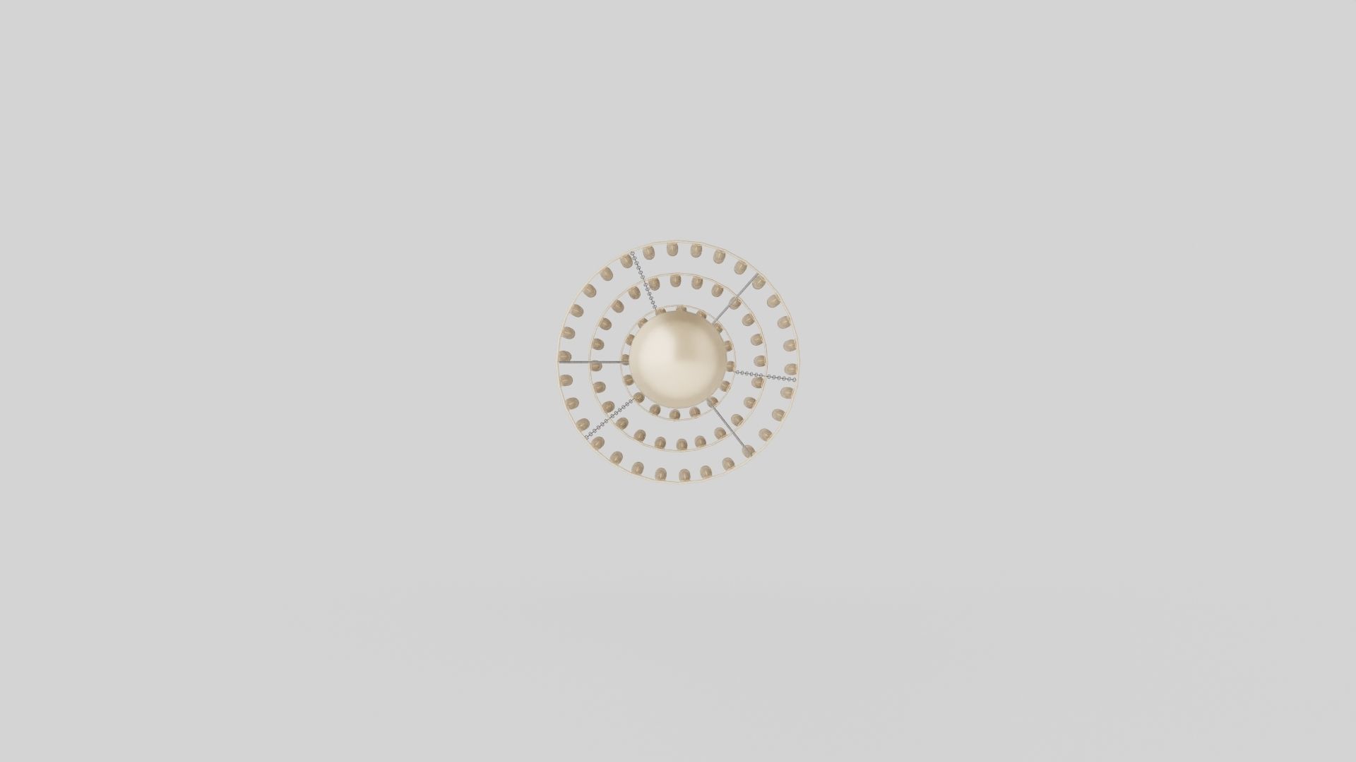 Chloe Ceiling Lamp Antique Low-poly 3D model_3