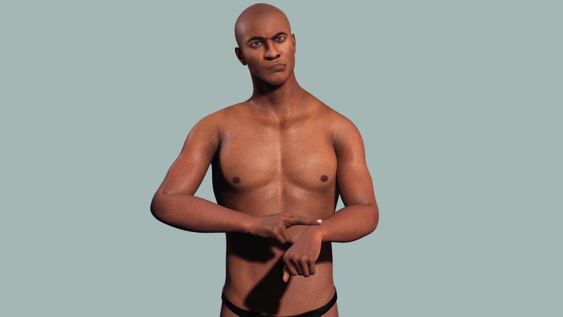 Realistic Father Marcus  Low-poly 3D model_11