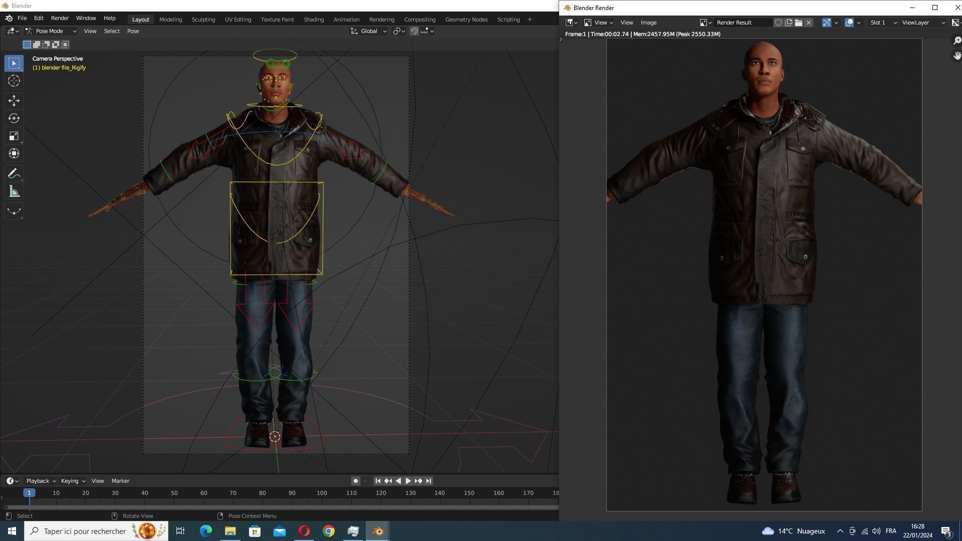 Realistic Father Marcus  Low-poly 3D model_34