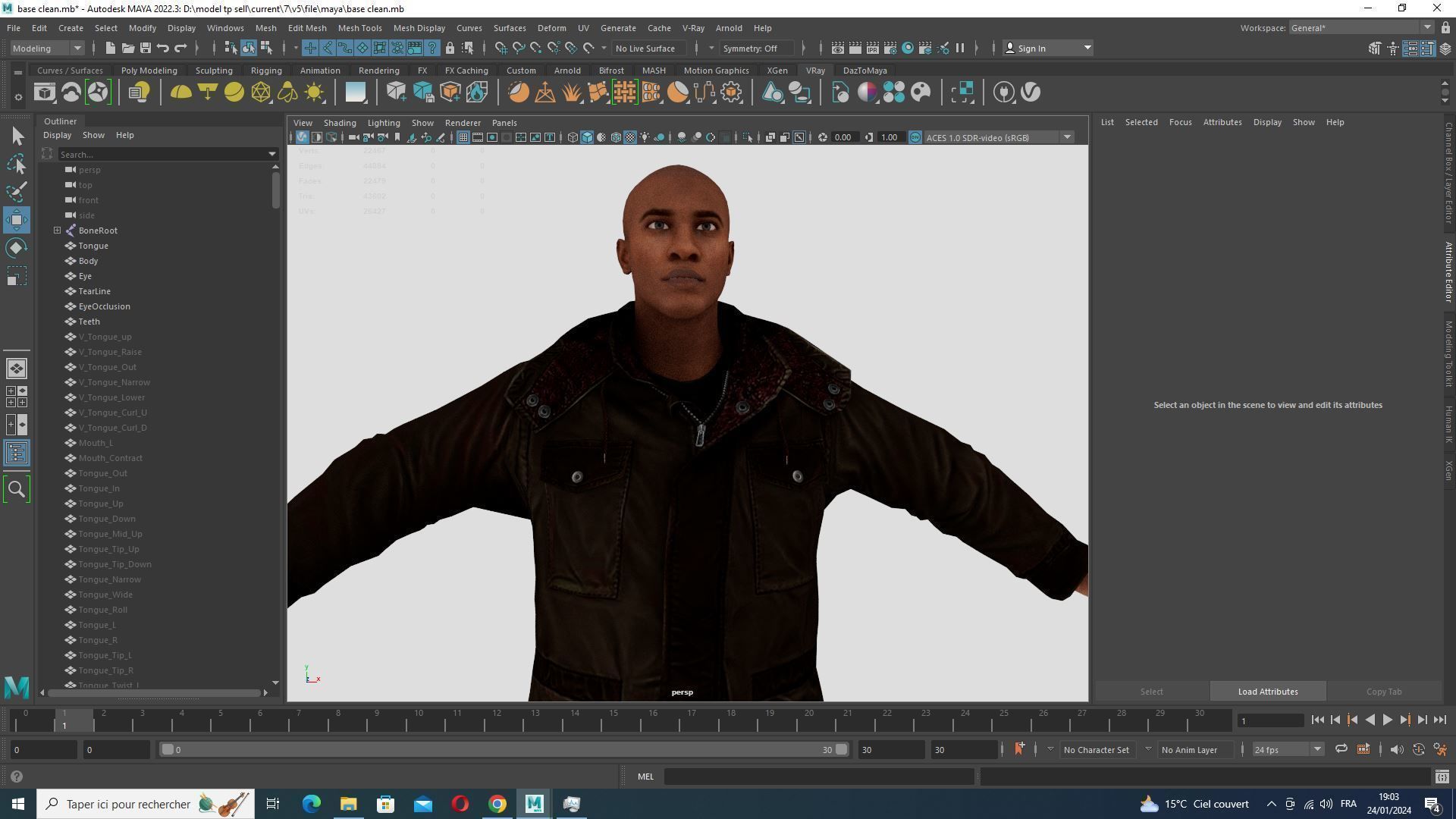 Realistic Father Marcus  Low-poly 3D model_39