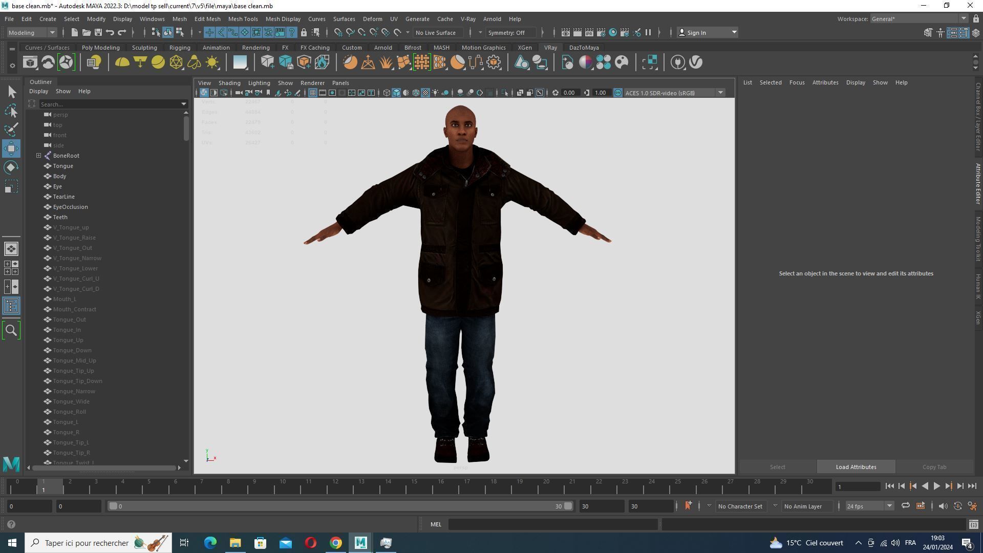 Realistic Father Marcus  Low-poly 3D model_40