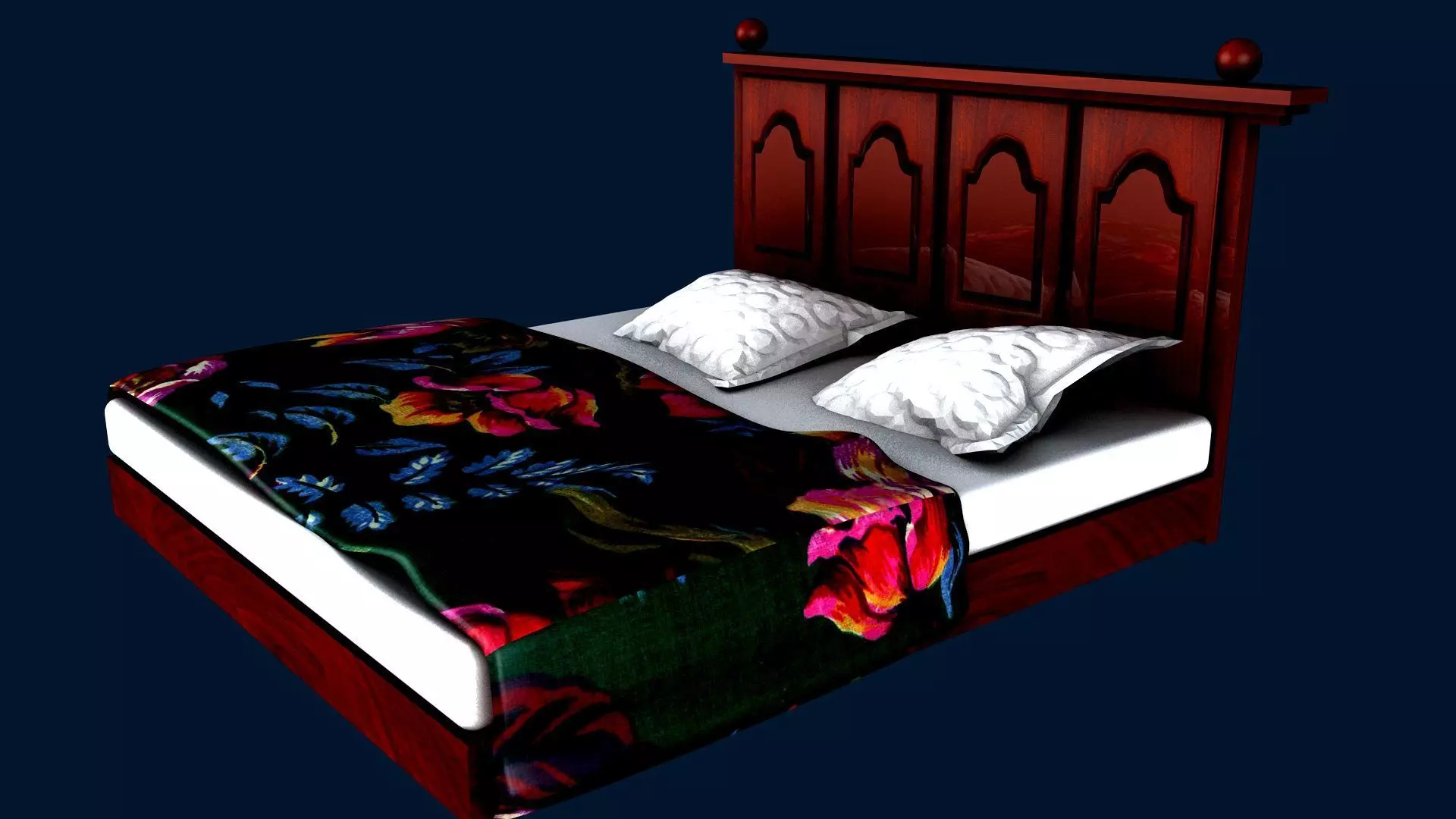 BED SET 3D model_0