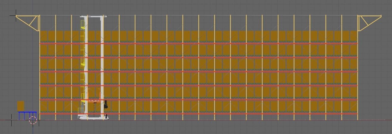 ASRS Double Deep and Rack System 3D designed model 3D model_2