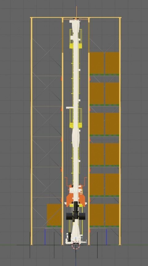 ASRS Double Deep and Rack System 3D designed model 3D model_3