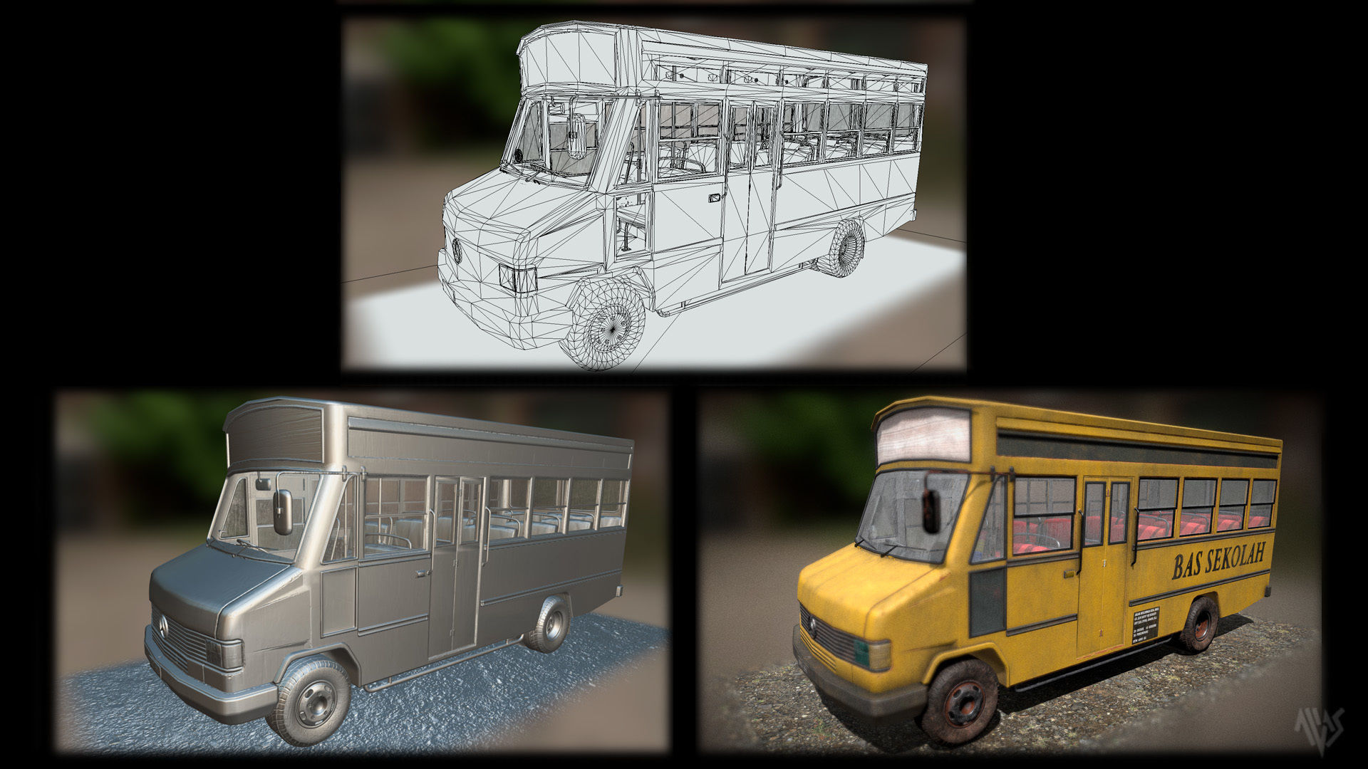 Bas Mini v03 Low-poly 3D model_2
