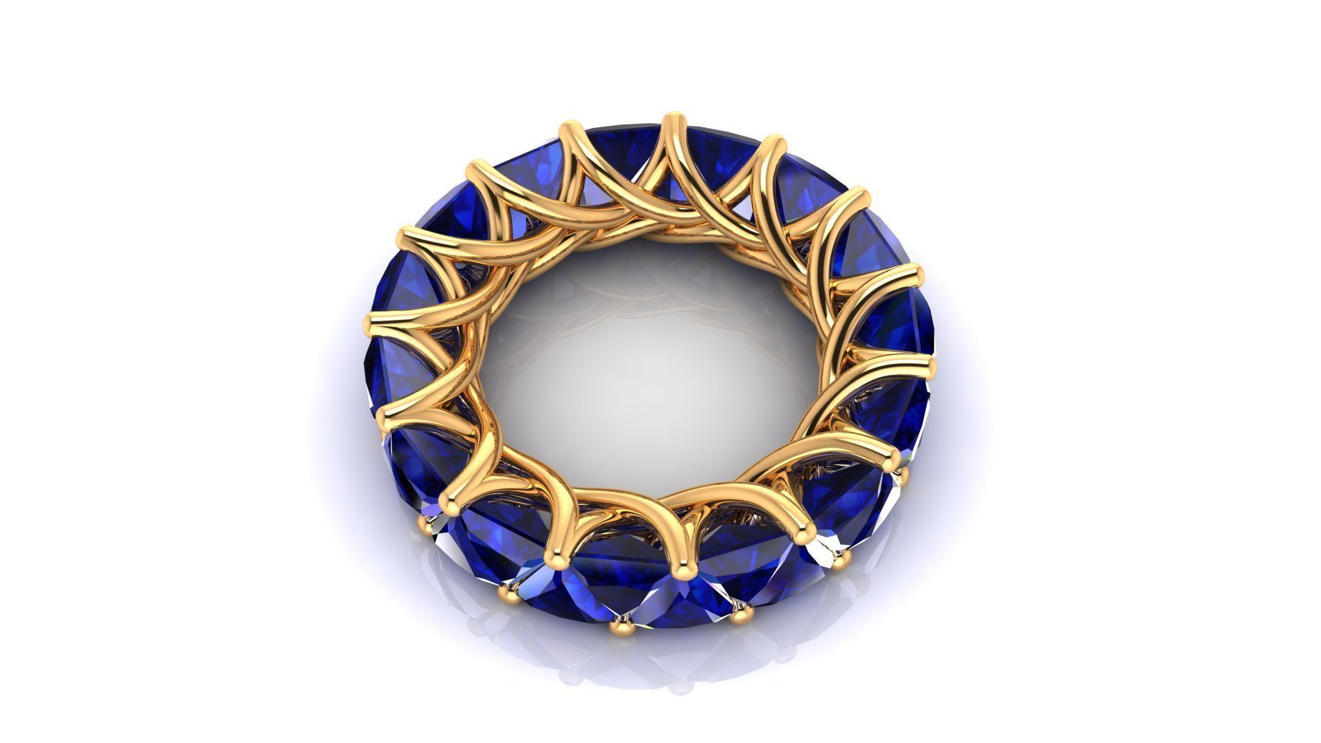 C14 The luxury female ring with gems wedding different size 19 3D Model Collection_42