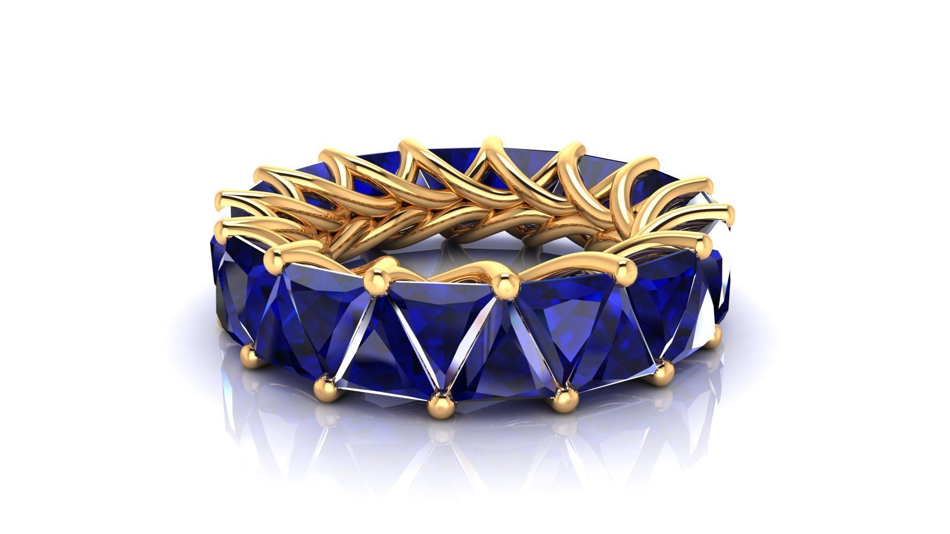 C14 The luxury female ring with gems wedding different size 19 3D Model Collection_30