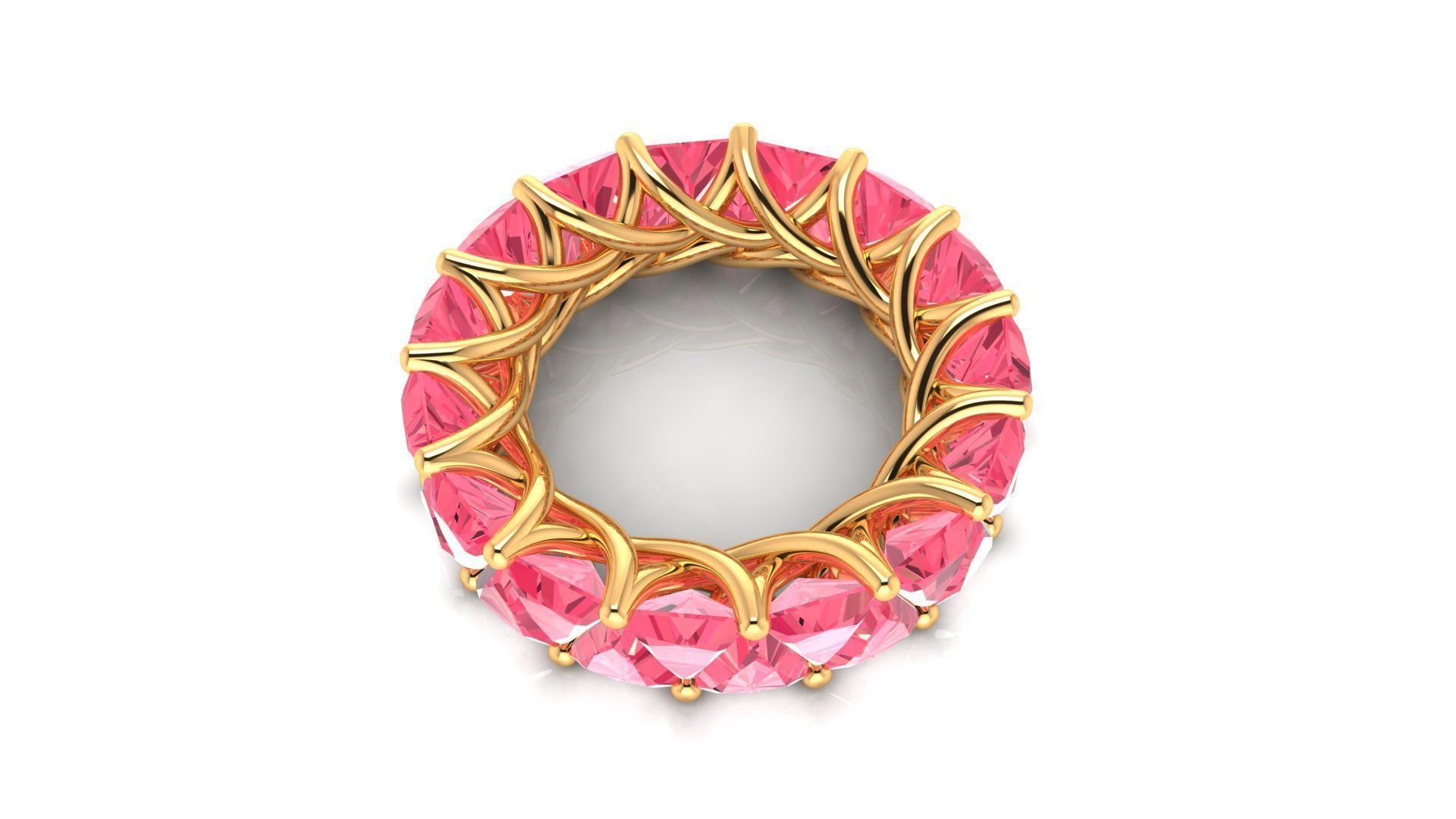 C14 The luxury female ring with gems wedding different size 19 3D Model Collection_39