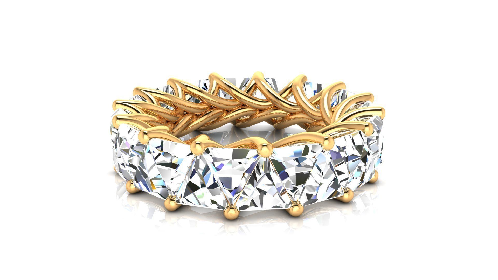 C14 The luxury female ring with gems wedding different size 19 3D Model Collection_60