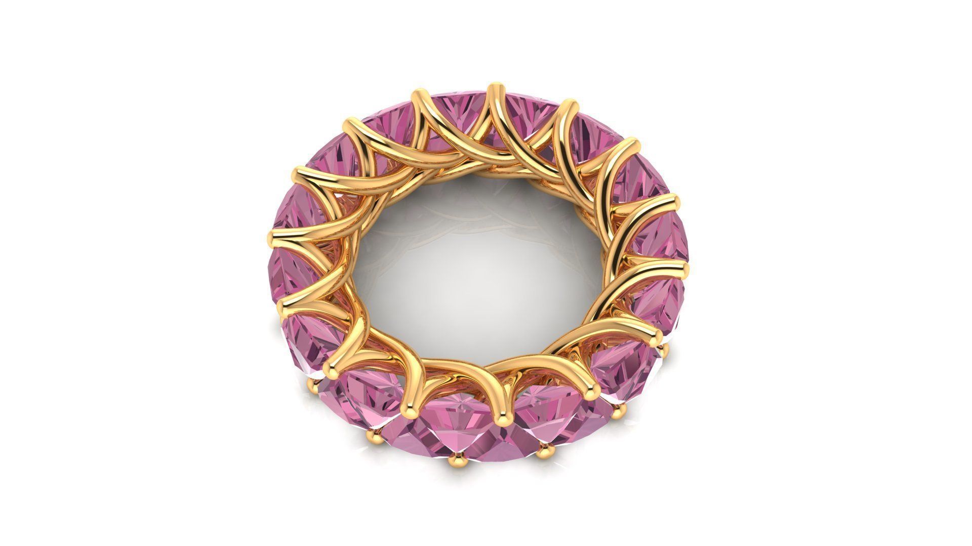 C14 The luxury female ring with gems wedding different size 19 3D Model Collection_32