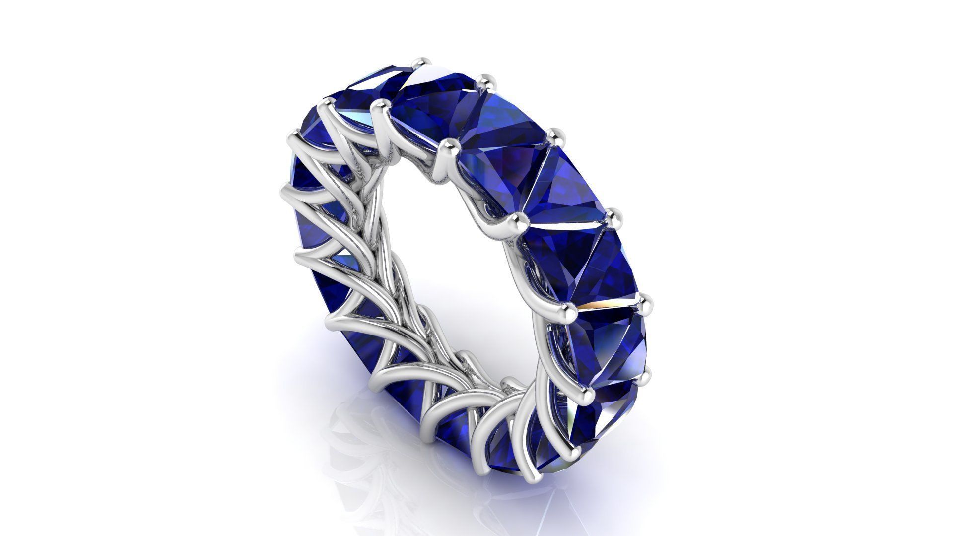 C14 The luxury female ring with gems wedding different size 19 3D Model Collection_2