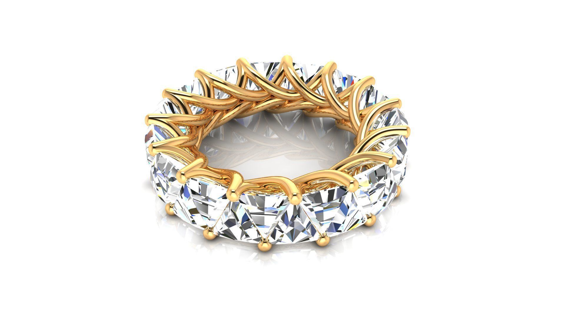 C14 The luxury female ring with gems wedding different size 19 3D Model Collection_45