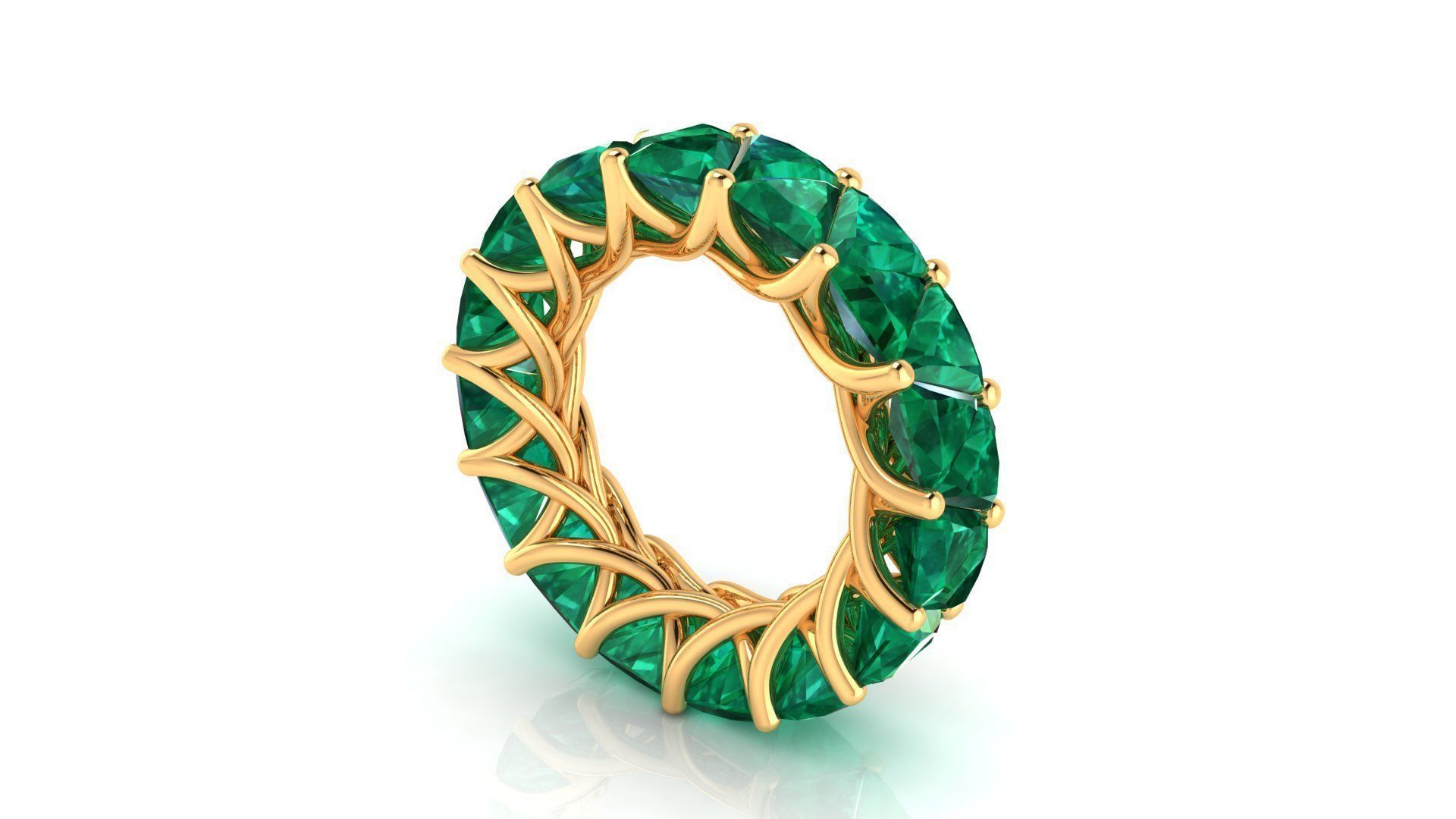 C14 The luxury female ring with gems wedding different size 19 3D Model Collection_59