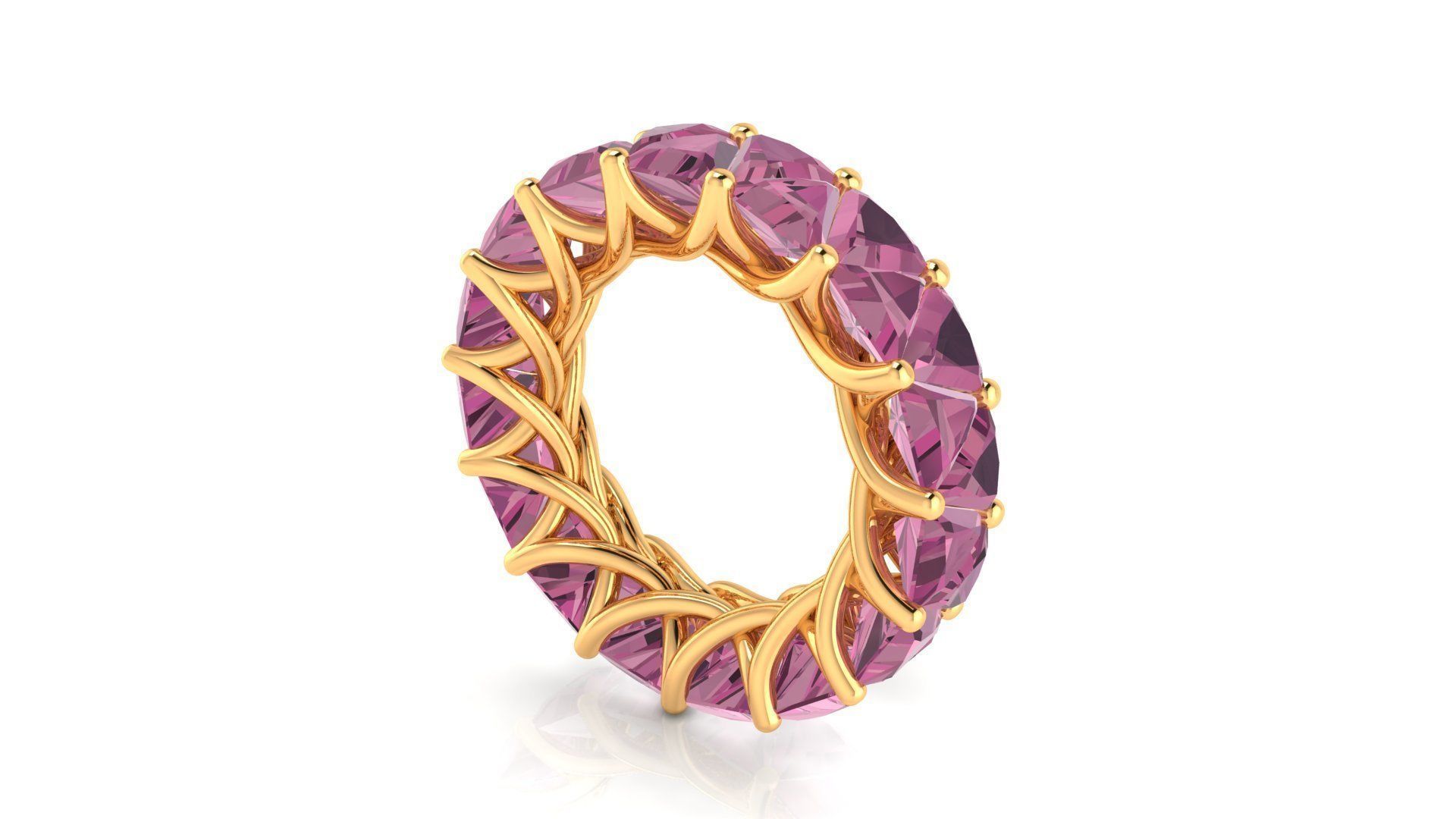 C14 The luxury female ring with gems wedding different size 19 3D Model Collection_19