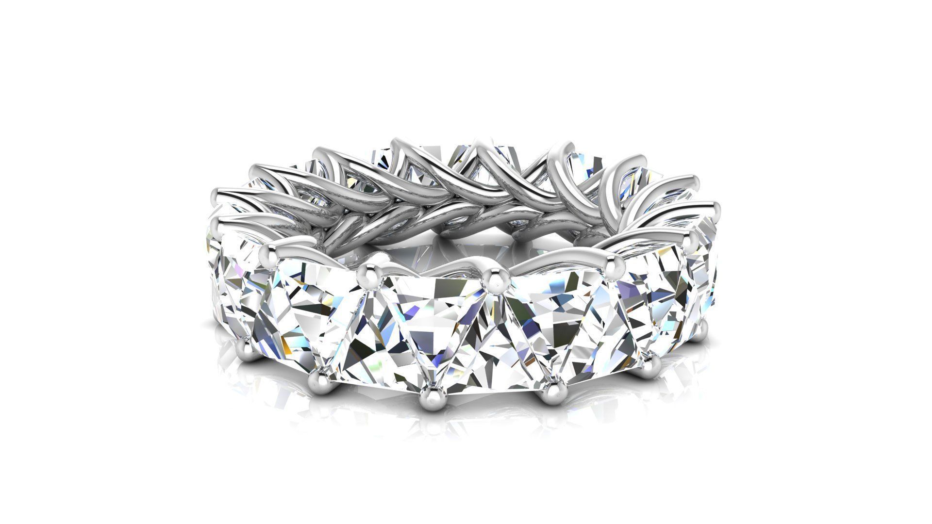 C14 The luxury female ring with gems wedding different size 19 3D Model Collection_27