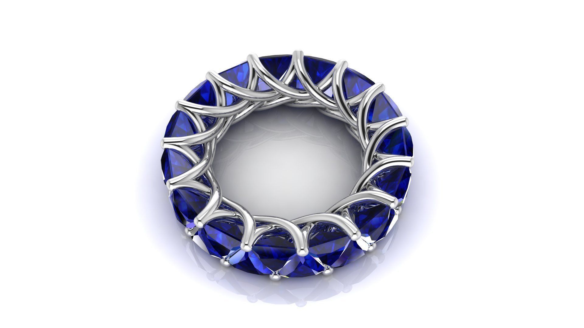 C14 The luxury female ring with gems wedding different size 19 3D Model Collection_6