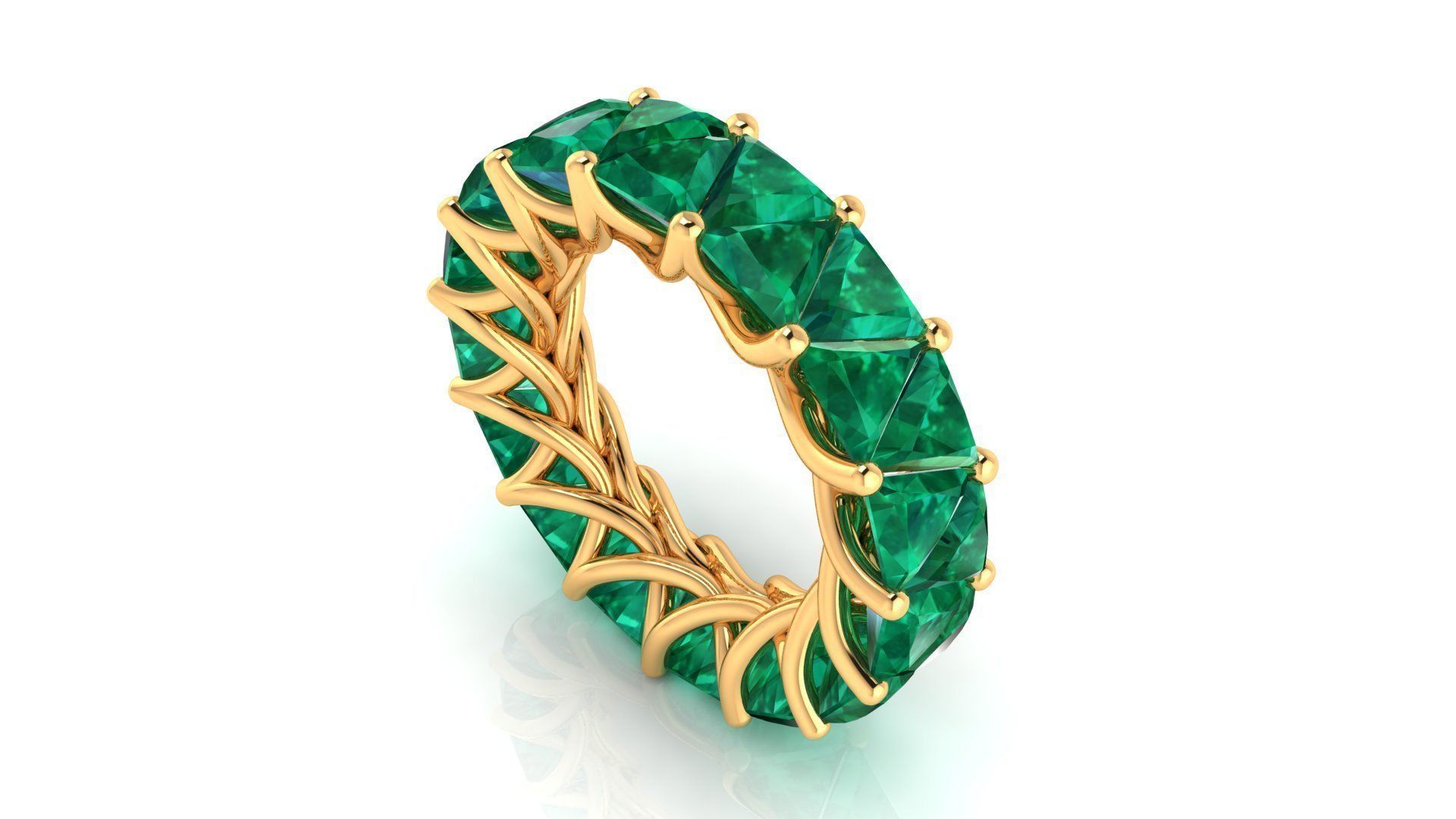 C14 The luxury female ring with gems wedding different size 19 3D Model Collection_23