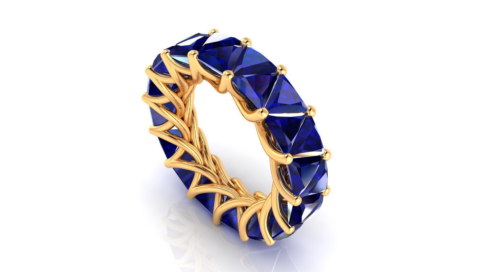 C14 The luxury female ring with gems wedding different size 19 3D Model Collection_46