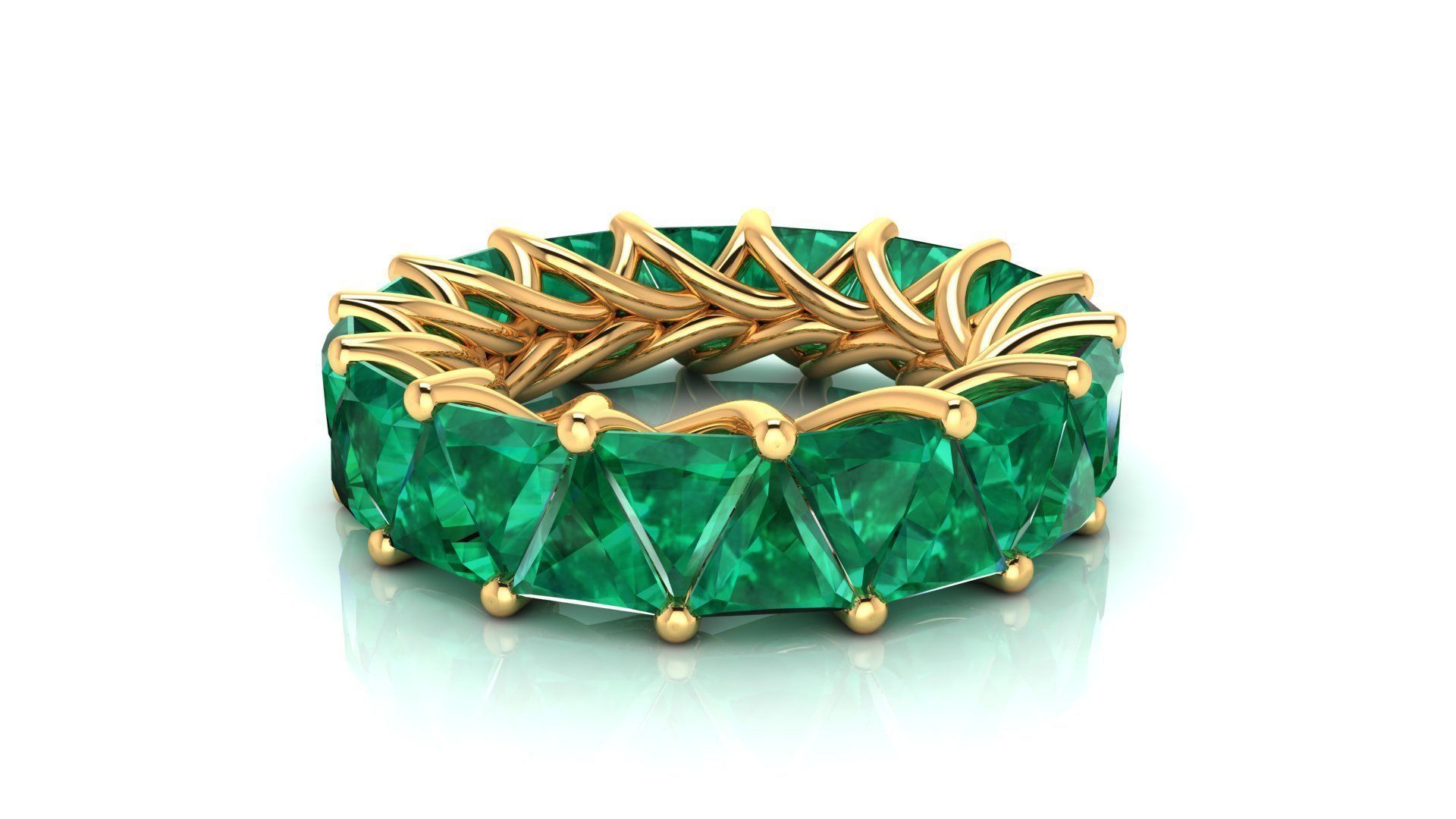 C14 The luxury female ring with gems wedding different size 19 3D Model Collection_62