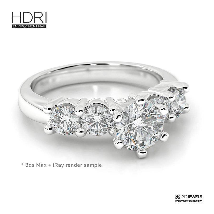 Studio HDRI Environment Map For 3D Jewelry Rendering 3D model_1