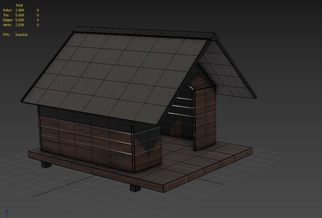 Dog House M02 Low-poly 3D model_2